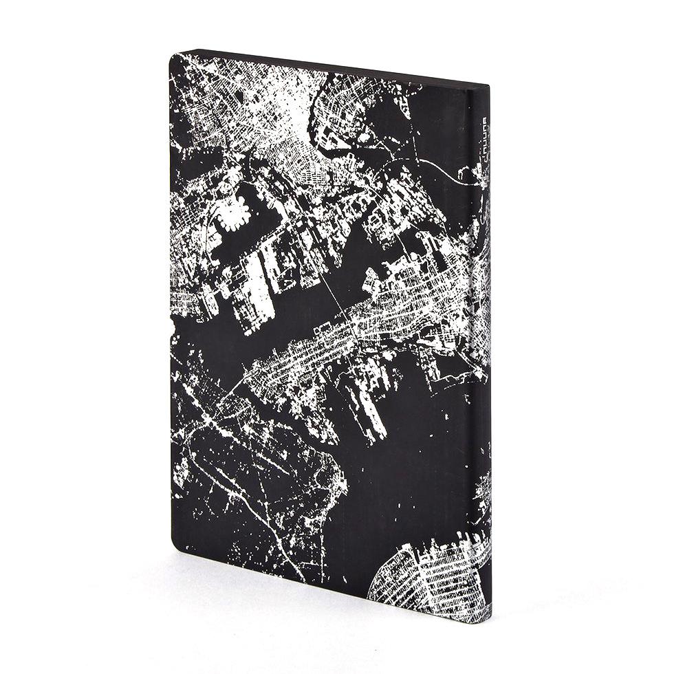 Nuuna Not White L Light Recycled Leather Cover Notebook Black