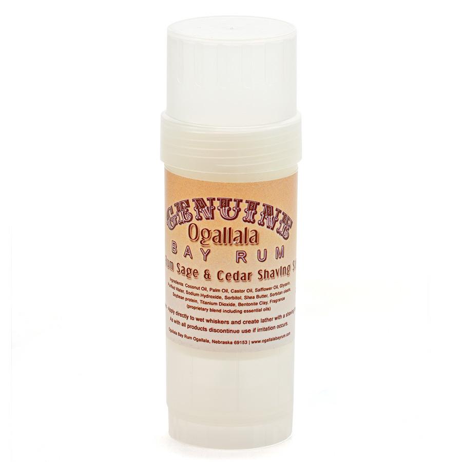 Ogallala Bay Rum, Sage and Cedar Shaving Soap Stick Shaving Soap Ogallala Bay Rum 