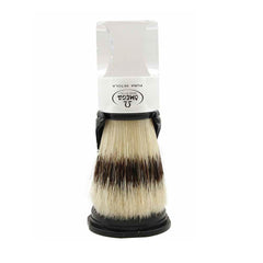 Omega 81020 Boar Bristle Shaving Brush, Classy Square Handle with Stand Boar Bristles Shaving Brush Omega 