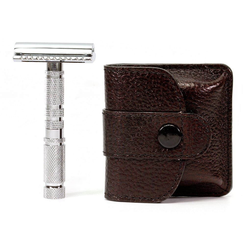 Parker A1R Travel Double-Edge Safety Razor & Leather Case