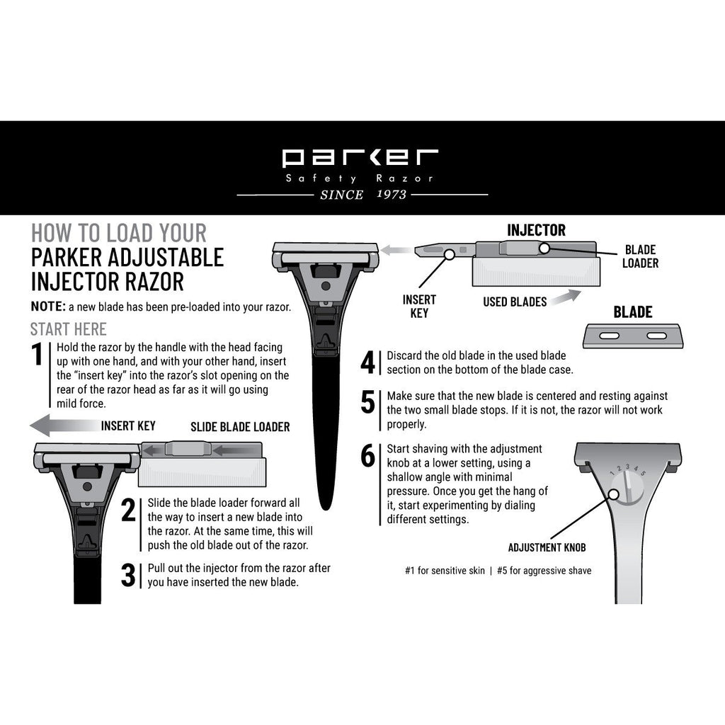 Parker Adjustable Injector Razor Parker Razors 