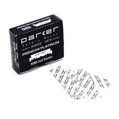 100 Parker Premium Platinum Half Blades Razor Blades Parker Razors 