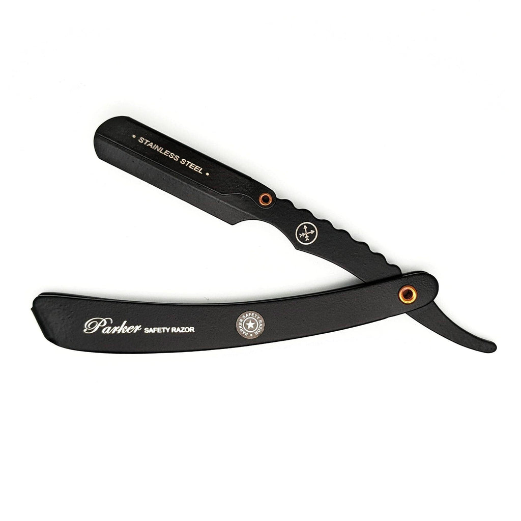 Removable Barber Razor Parker PTABL Stainless Steel Adjustable Barber Razor, Black Handle ...