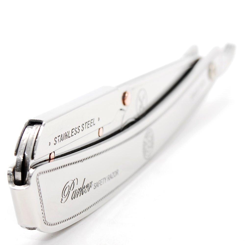 Parker SRX Heavy Duty Stainless Steel Handle Clip Type Barber Straight Razor Straight Razor Parker Razors 