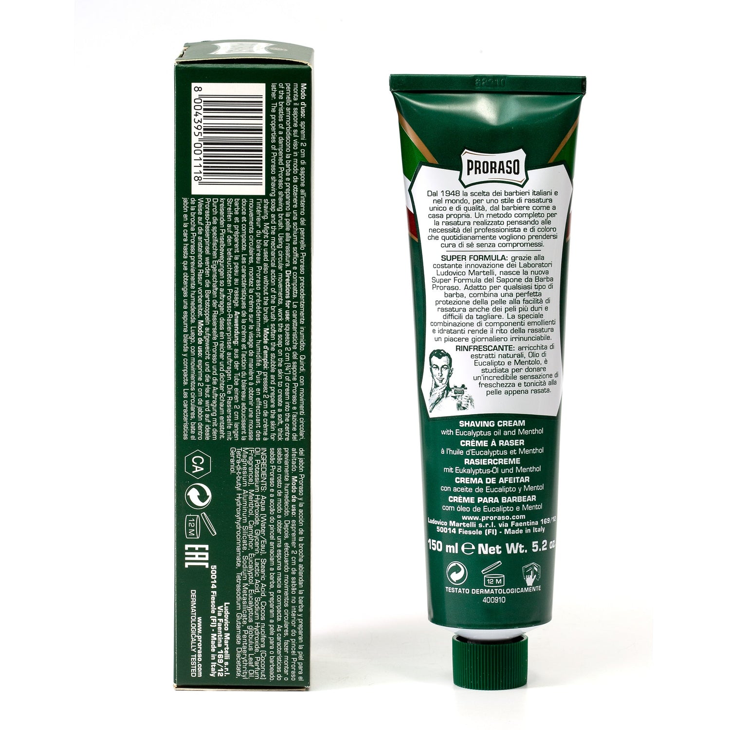 Proraso Green Shaving Cream with Eucalyptus and Menthol Shaving Cream Proraso 
