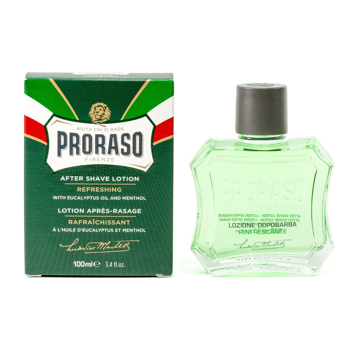 Proraso Green After Shave Lotion with Eucalyptus and Menthol ...
