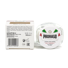 Proraso White Anti-Irritation Pre-Post Shaving Cream for Sensitive Skin Aftershave Remedies Proraso 