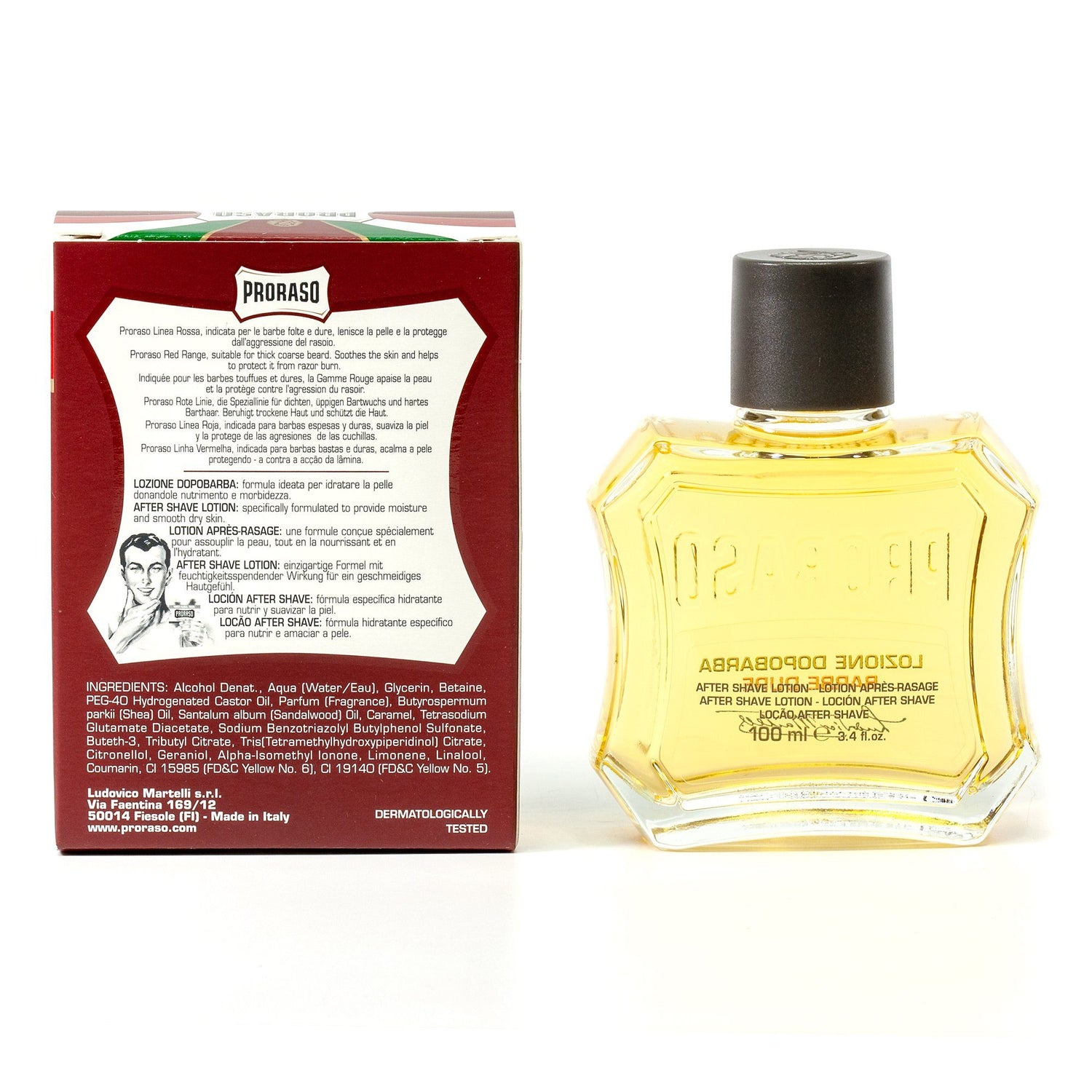 Proraso Red After Shave Lotion with Sandalwood and Shea Butter Aftershave Proraso 