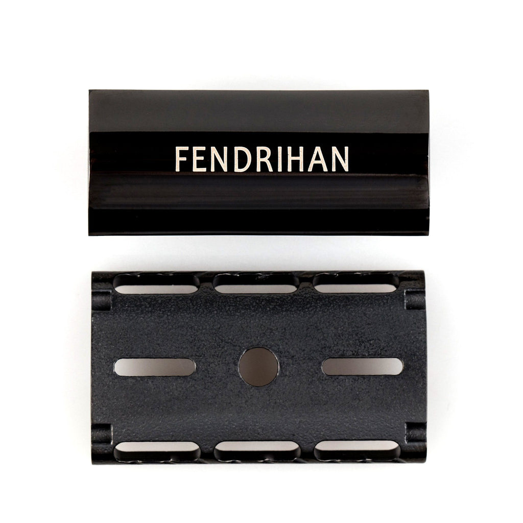 Fendrihan Stainless Steel Closed Comb Safety Razor Head with Black PVD Coating, Glossy Double Edge Safety Razor Head Fendrihan 