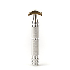 Fendrihan Stainless Steel Safety Razor with Gold PVD Coated Head, Limited Edition Double Edge Safety Razor Head Fendrihan 