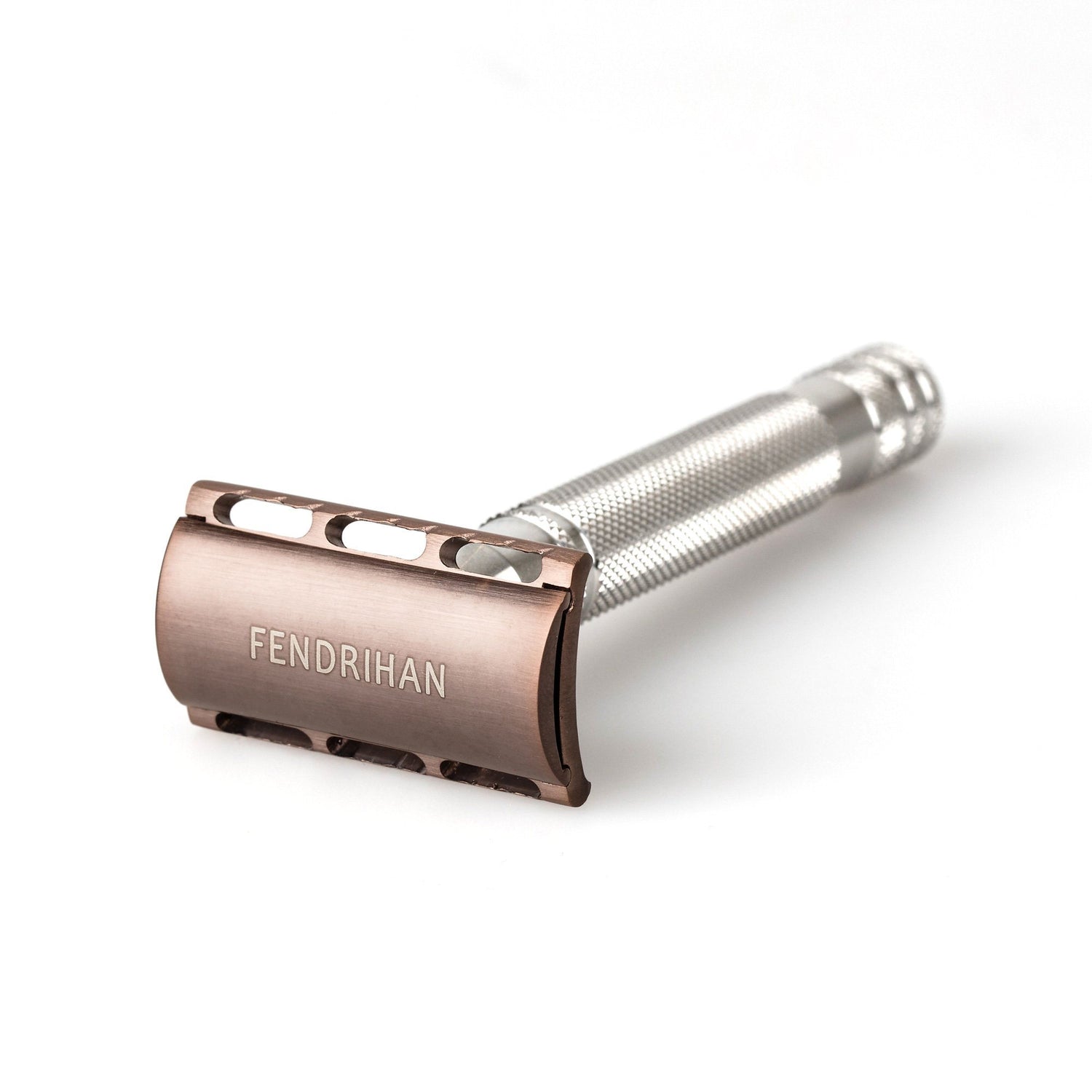 Fendrihan Stainless Steel Safety Razor with Bronze PVD Coated Head, Limited Edition Double Edge Safety Razor Head Fendrihan 