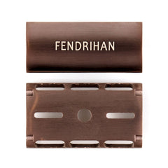 Fendrihan Stainless Steel Safety Razor with Bronze PVD Coated Head, Limited Edition Double Edge Safety Razor Head Fendrihan 