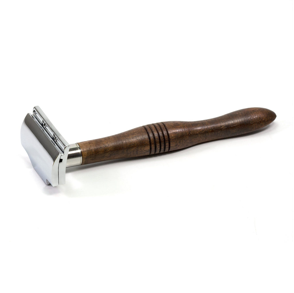 RMK Solingen Ergo Single Edge Stainless Steel Razor, Walnut Wood Double Edge Safety Razor RMK Solingen 