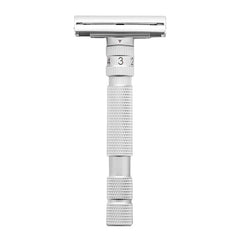 Rockwell Model T Adjustable Butterfly Safety Razor Double Edge Safety Razor Rockwell Brushed Chrome 