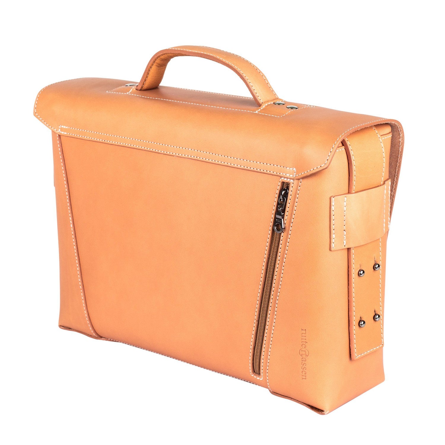 Ruitertassen Classic 2177 Leather Messenger Bag, Natural Leather Briefcase Ruitertassen 