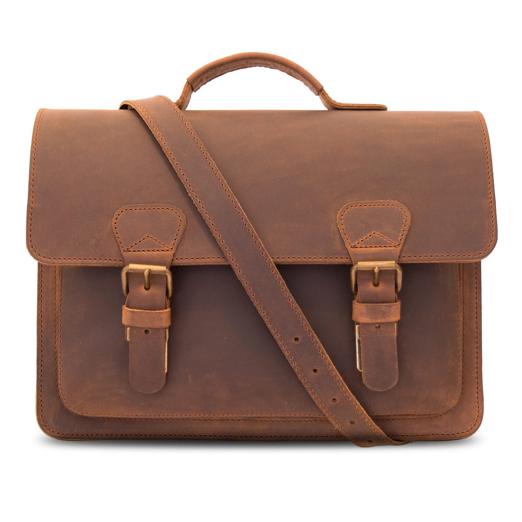 Ruitertassen Classic 2103 Leather Briefcase, Ranger Brown Leather Briefcase Ruitertassen 
