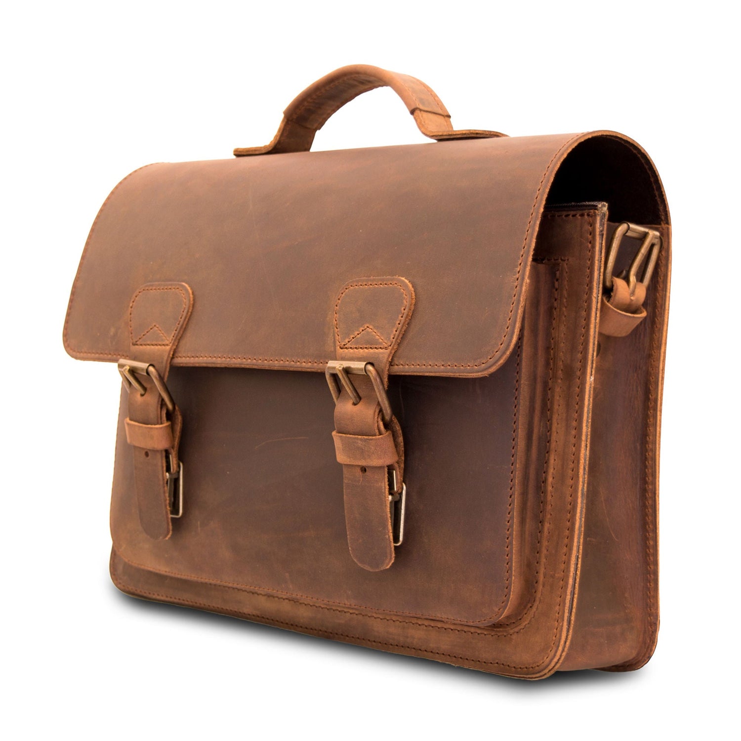 Ruitertassen Classic 2103 Leather Briefcase, Ranger Brown Leather Briefcase Ruitertassen 
