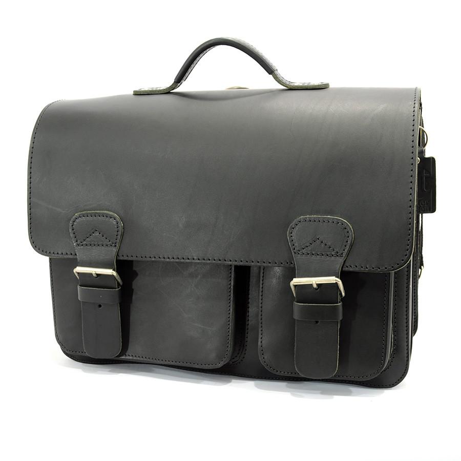 Ruitertassen Classic 2137 Leather Messenger Bag, Black Leather Messenger Bag Ruitertassen 