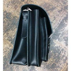 Ruitertassen Classic 2137 Leather Messenger Bag, Black Leather Messenger Bag Ruitertassen 