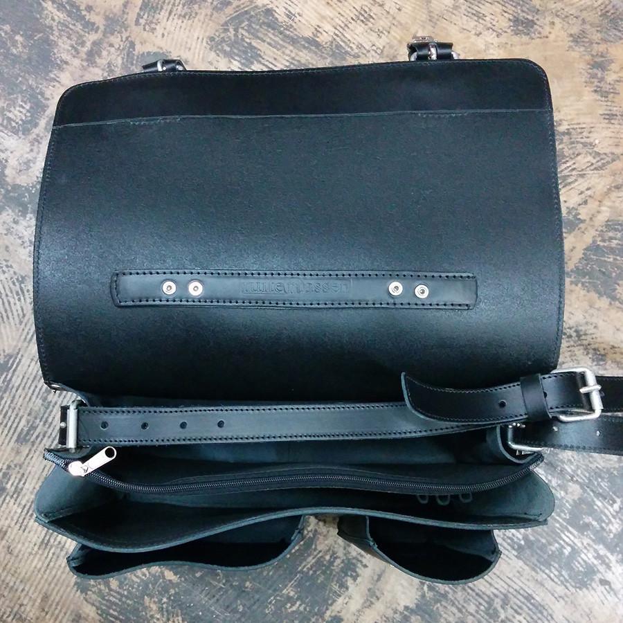 Ruitertassen Classic 2137 Leather Messenger Bag, Black Leather Messenger Bag Ruitertassen 