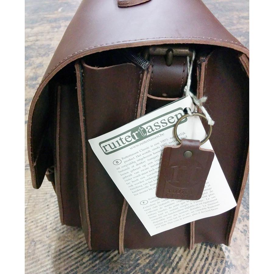 Ruitertassen Classic 2142 Leather Messenger Bag, Dark Brown Leather Messenger Bag Ruitertassen 