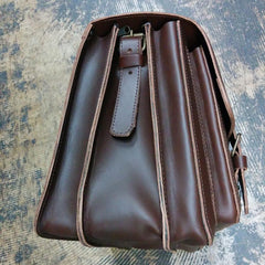 Ruitertassen Classic 2142 Leather Messenger Bag, Dark Brown Leather Messenger Bag Ruitertassen 