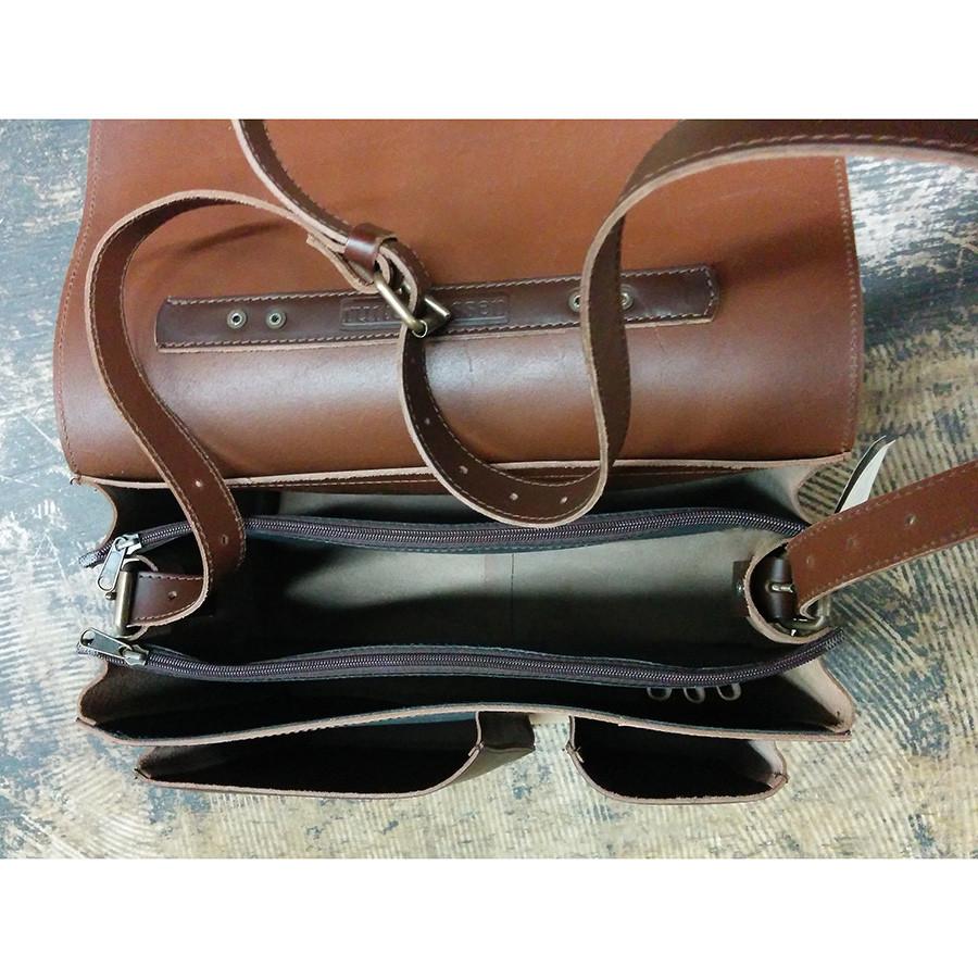 Ruitertassen Classic 2142 Leather Messenger Bag, Dark Brown Leather Messenger Bag Ruitertassen 