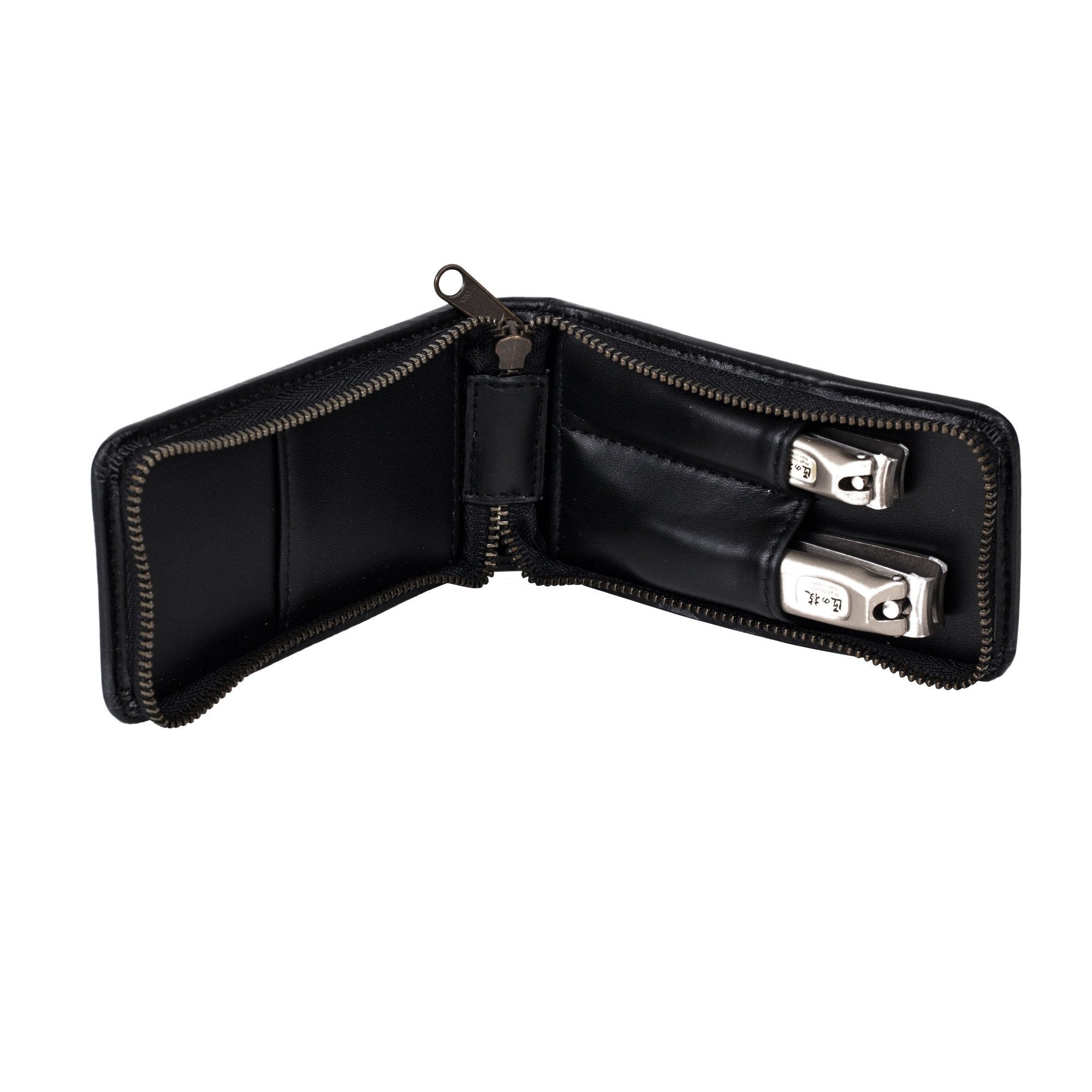 Seki Edge Craftsman 2-Piece Luxury Grooming Kit, Black Leather Zip