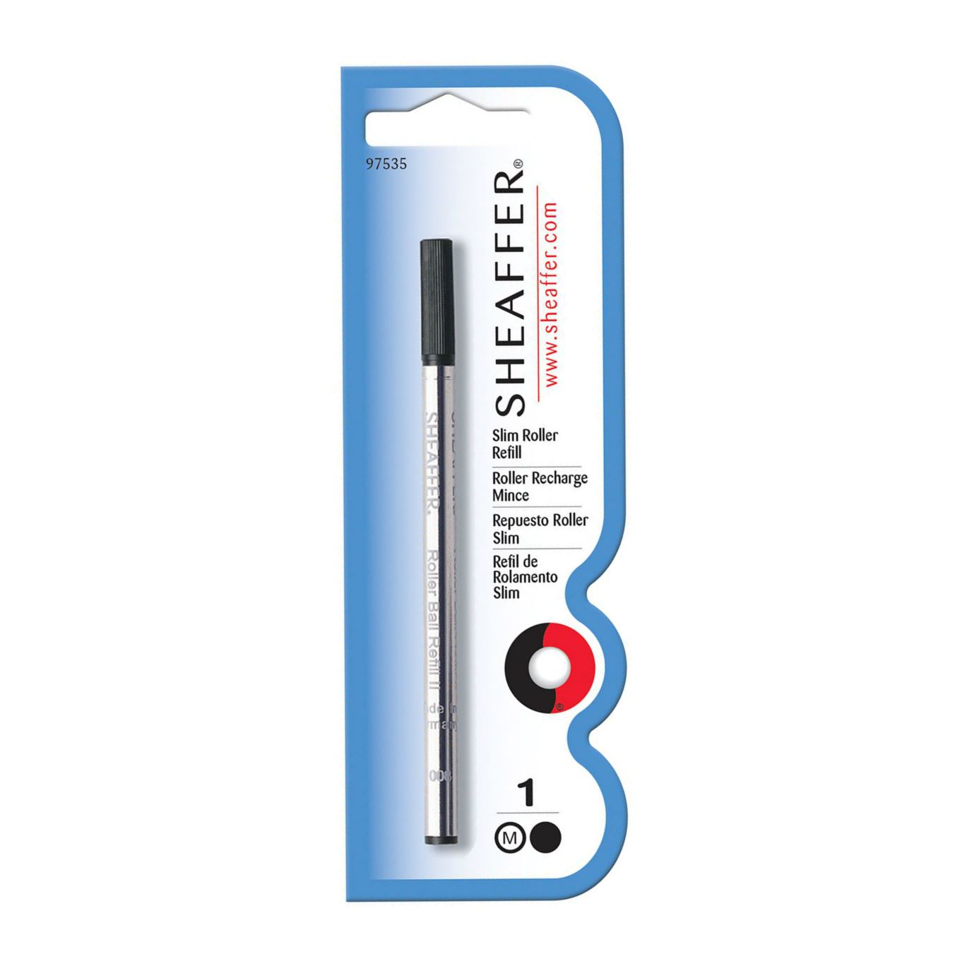 Sheaffer Slim Roller Refills, Medium Point Ink Refill Sheaffer Black 