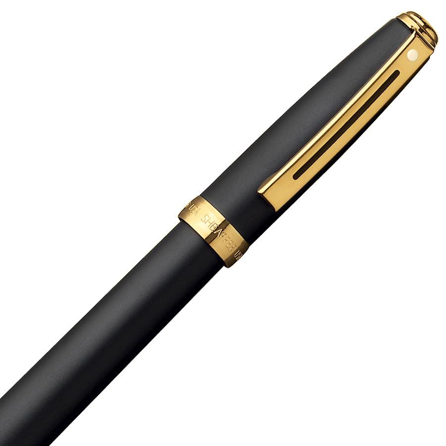 Sheaffer Prelude Fountain Pen, Black Matte with 22K Gold Plate Trim Fountain Pen Sheaffer 