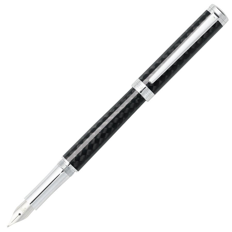 Sheaffer Intensity Fountain Pen, Carbon Fiber with Chrome Plate Trim, Medium Nib Fountain Pen Sheaffer 