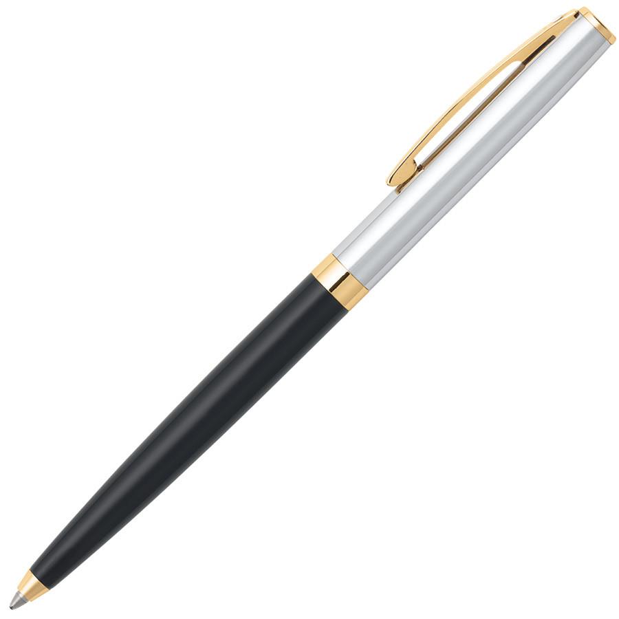 Sheaffer Sagaris Ballpoint Pen, Black Barrel and Chrome Cap Featuring Gold Tone Trim Ball Point Pen Sheaffer 