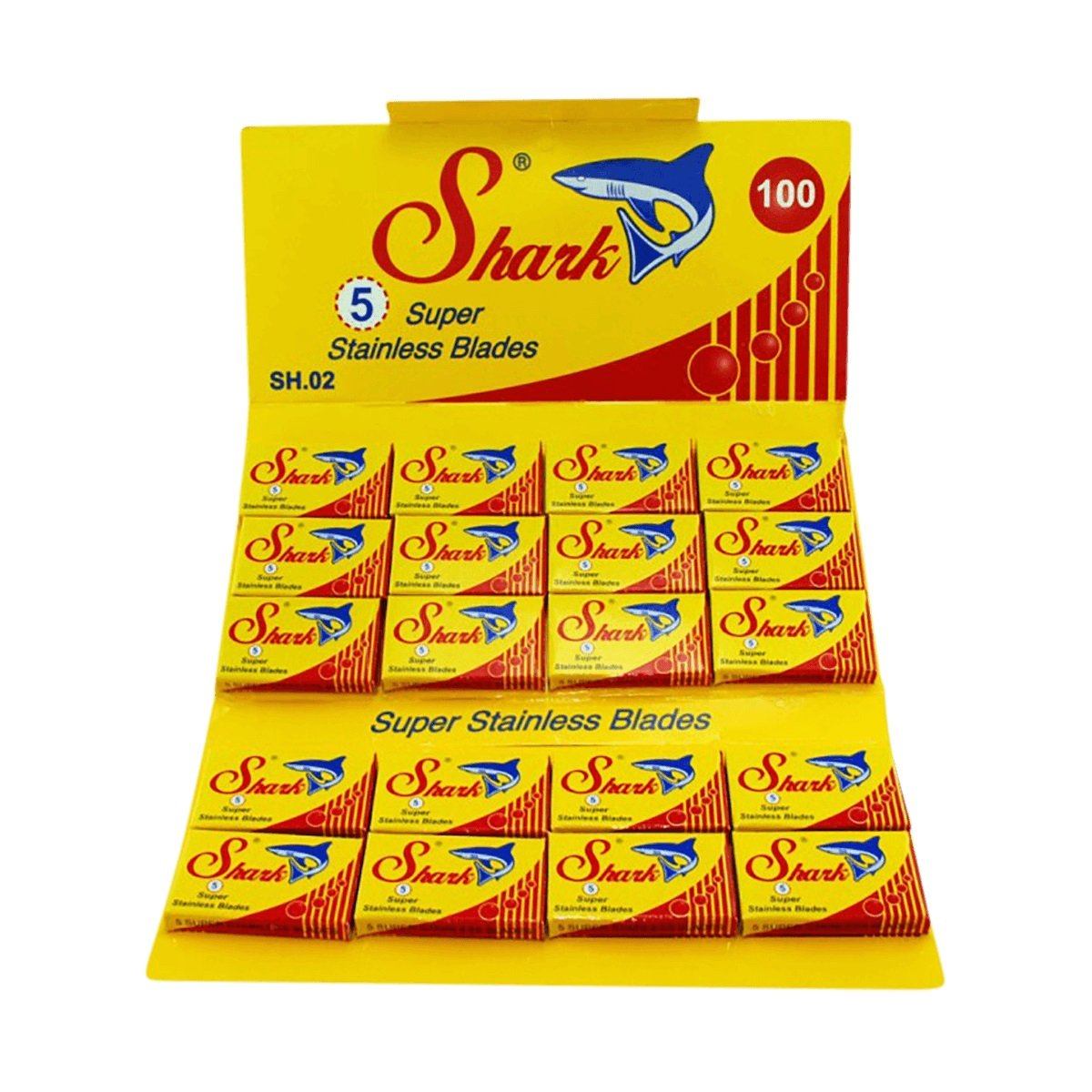 100 Shark Super Stainless Double Edge Razor Blades Razor Blades Other 