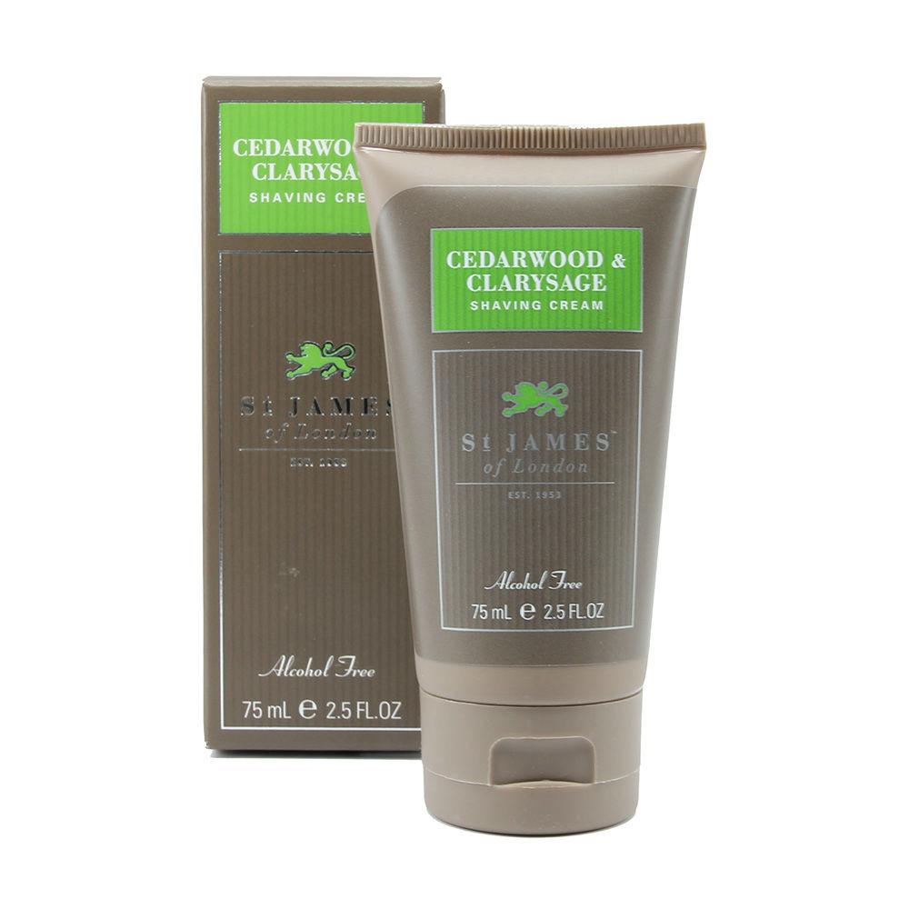 St. James of London Cedarwood & Clarysage Shave Cream Shaving Cream St. James of London Tube: 2.5 fl oz (75 ml) 