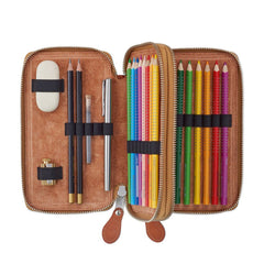 Sonnenleder "Bosse" Pen and Pencil Leather Case, Natural Pen Case Sonnenleder 