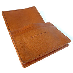 Sonnenleder "Isar" Vegetable Tanned Leather Card Case, Natural Leather Wallet Sonnenleder 