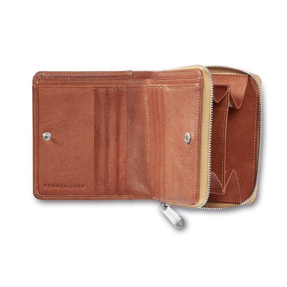 Sonnenleder "Sinn" Vegetable Tanned Leather Wallet with 6 CC Slots, Natural Leather Wallet Sonnenleder 