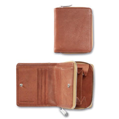 Sonnenleder "Sinn" Vegetable Tanned Leather Wallet with 6 CC Slots, Natural Leather Wallet Sonnenleder 