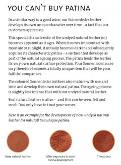 Sonnenleder "Sinn" Vegetable Tanned Leather Wallet with 6 CC Slots, Natural Leather Wallet Sonnenleder 