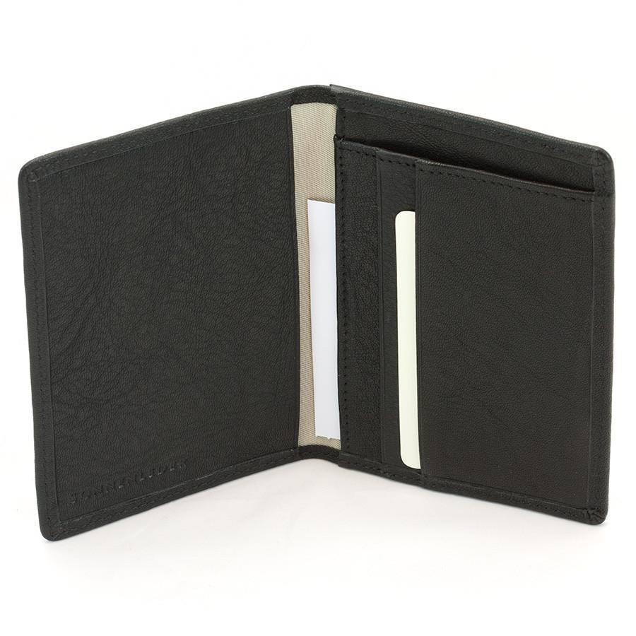 Sonnenleder "Inn" Vegetable Tanned Leather Card Case Leather Wallet Sonnenleder Black 