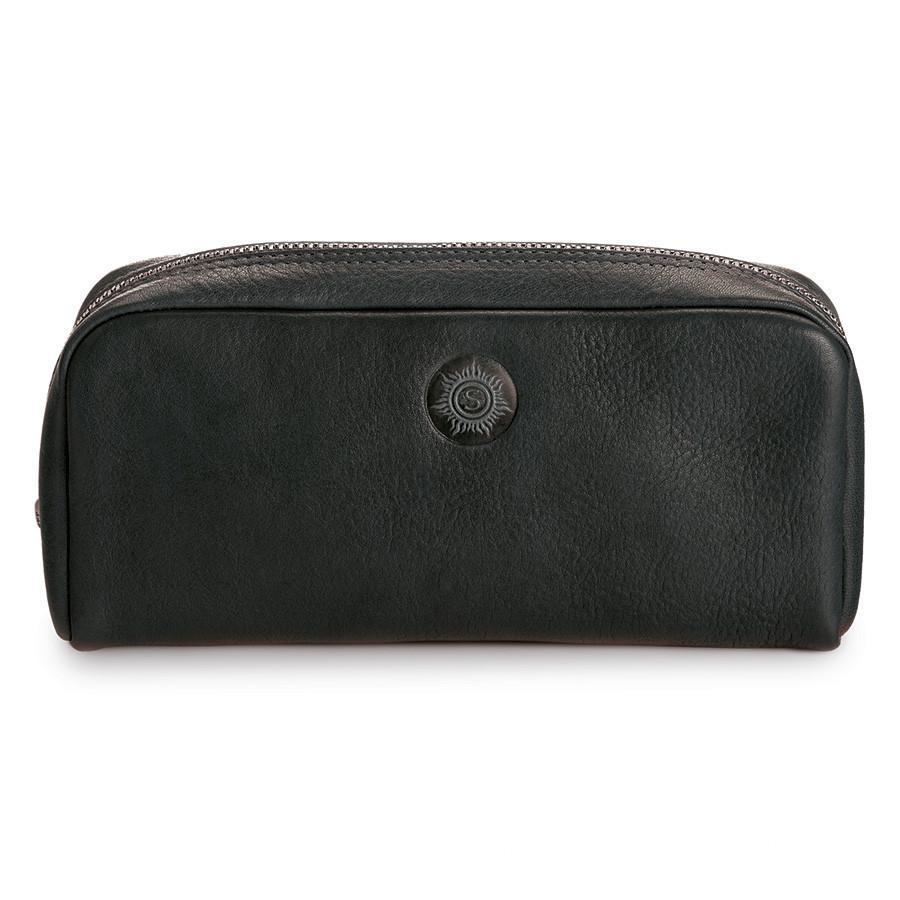 Sonnenleder Faschina Vegetable Tanned Leather Toiletry Bag Toiletry Bag Sonnenleder Black 