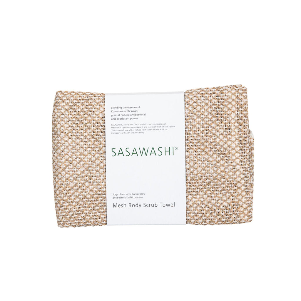 Sasawashi Organic Mesh Body Scrub Towel Towel Japanese Exclusives 
