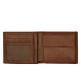 The Bridge Story Uomo Men's Wallet with 8 CC Slots and Coin Pouch Leather Wallet The Bridge Brown 