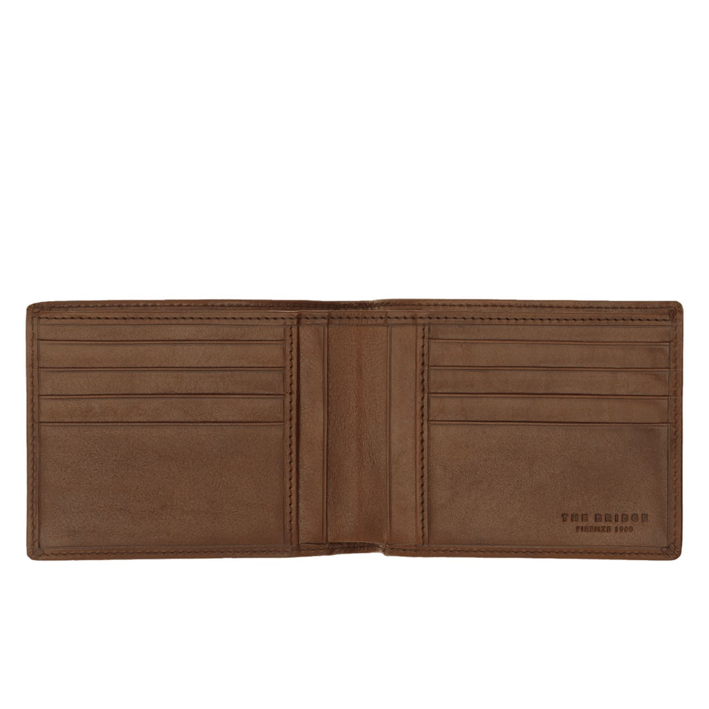 The Bridge Story Uomo Wallet with 8 CC Slots and 4 Slip Pockets Leather Wallet The Bridge Brown 