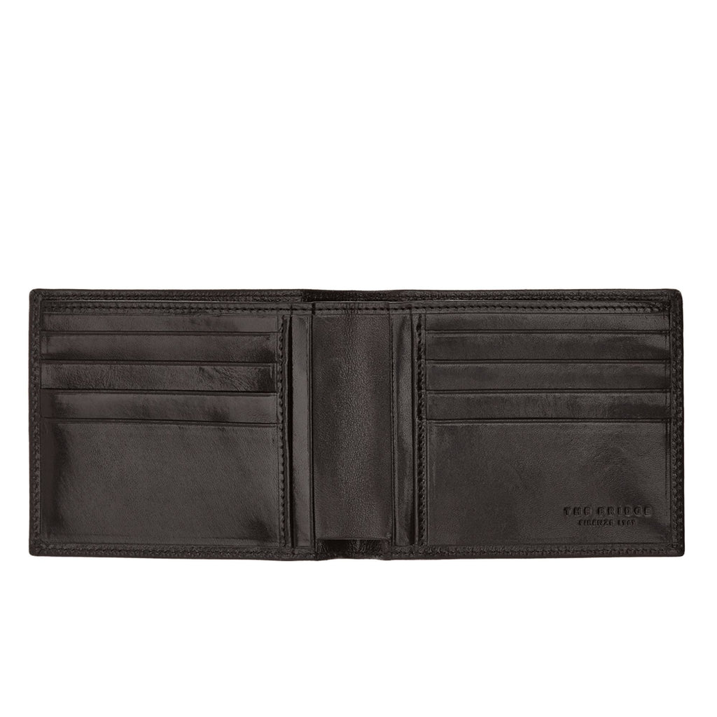 The Bridge Story Uomo Wallet with 8 CC Slots and 4 Slip Pockets Leather Wallet The Bridge Black 