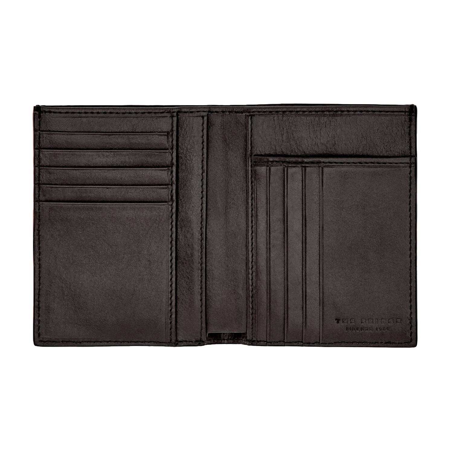 The Bridge Alberto Men's Wallet with 9 CC Slots Leather Wallet The Bridge Black 