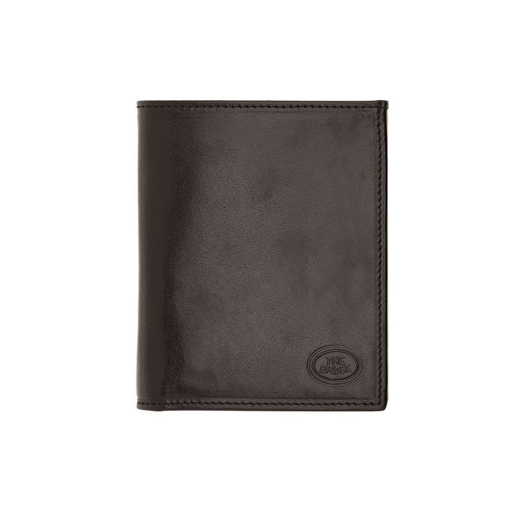 Scratch and Dent Fendrihan The Bridge Story Uomo Wallet with 10 CC Slots and Mesh Foldout, Black (Scratched Leather) 