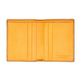 The Bridge Alberto Vertical Credit Card Holder with 8 CC Slots Leather Wallet The Bridge Corn Yellow 
