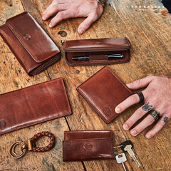 The Bridge Story Uomo Billfold Wallet with 6 CC Slots Leather Wallet The Bridge 