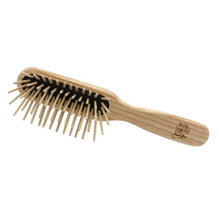 TEK Rectangular Wooden Hair Brush with Extra Long Bamboo Bristles Hair Brush TEK 